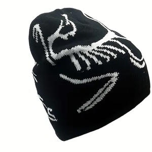 Gorro Deportivo de Punto Jacquard con Letras de Estilo Único, Logotipo Personalizado, Impermeable, con Patrón de Caracteres, con Puño, Gorro de Invierno a la Moda, 100% - Product Image 4