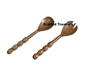 ชุดเครื่องใช้ในครัวชุดเสิร์ฟสลัดทำจากไม้สำหรับผสมสลัดมะม่วง - Product Image 2