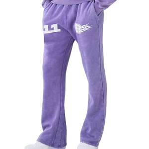 เสื้อสเวตเตอร์โอเวอร์ไซซ์และกางเกงขายาวทรงตรงชุดวอร์มผ้าฝ้าย100% ลำลองพิมพ์ลายตัวอักษร - Product Image 4