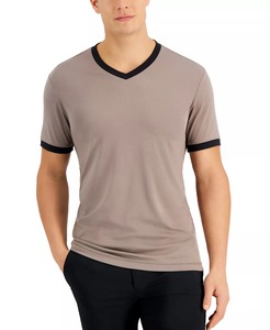 Camiseta con Cuello en V 100% Algodón Transpirable de Manga Corta Unisex 340 Gramos Algodón Grueso Corte Holgado Camisetas para Hombre - Product Image 2
