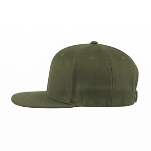 Gorra de Béisbol Verde Oliva de 6 Paneles, Gorra Plana de Algodón, Venta al Por Mayor, Logotipo Personalizado, Alta Calidad, OEM, ODM, MOQ Bajo, Ajustable con Cierre a Presión - Product Image 2