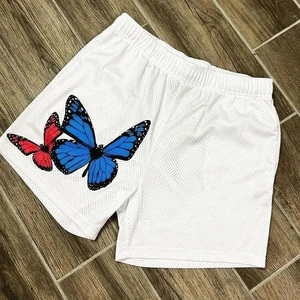 <b>Men's</b> Casual Solid Mesh <b>Shorts</b> Breathable Quick Dry High Quality Polyester Heat-Transfer Printed Custom Logo Elastic Waist - Product Image 5