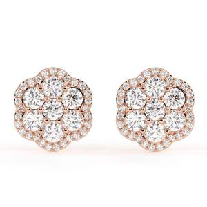 Boucles d'oreilles hip hop en or blanc glacé 13mm testeur de diamants - Product Image 5