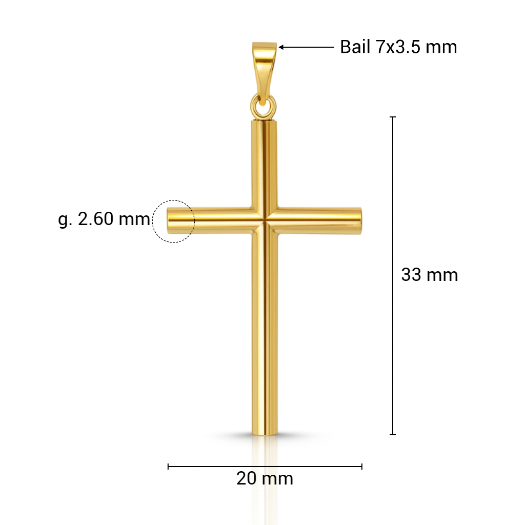 Yellow Gold 33x20mm
