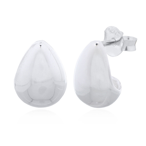 Organic <b>Teardrop</b> 925 Silver <b>Stud</b> <b>Earrings</b> Wholesale From Thailand Manufacture for Ladies - Product Image 2