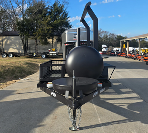 Remolque móvil para comida Charkettle BBQ Smoker 330 de 330 galones, modelo Gorilla, en venta |   Ahumador Charkettle 330 de una puerta con contrapeso - Product Image 2