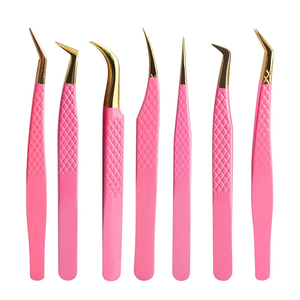 Extensions de cils individuelles en forme de Y, marque privée, douces, pour fête de Noël, courbure C/D/L/LU/M, pinces rouges, extensions de cils colorées bleues et violettes - Product Image 6