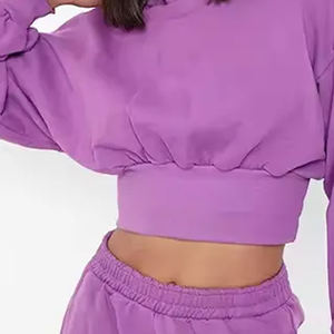 Chándal informal de invierno de alta calidad para mujer, chándal de manga larga ajustado, Color sólido, diseño estampado de talla grande - Product Image 6