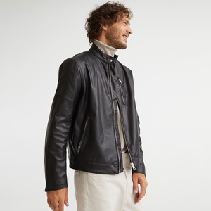 Veste en cuir pour homme de haute qualité de meilleur fournisseur de différentes tailles vente directe d'usine Veste en cuir pour homme - Product Image 5