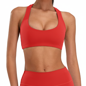 Soutien-gorge de sport à maintien élevé, bordure en merrow, adhésif, design personnalisé, rembourrage sans couture, confortable, élégant, soutien-gorge de fitness pour l'entraînement, vente en gros - Product Image 1
