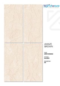 Carreaux de porcelaine GVT PGVT brillants de la série Endless 600x1200mm et 600x600mm exportateurs Inde meilleure tuile d'exportation brillante - Product Image 3