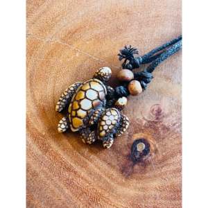Collar de tortuga de madera bohemio hecho a mano para fiestas, bodas, aniversarios, compromisos, cadena de cuentas con forma de animal, regalo. - Product Image 3