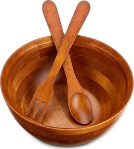 Bol en bois poli artisanal Aurawood, classique, de qualité supérieure, naturel, écologique, pour les fêtes et la cuisine - Product Image 1