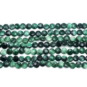 Kamal Gems AAA Grade Coin-Shaped Onyx <b>Beads</b> 15 Inches Dark Green Turquoise Coral Crystal Quartz <b>Stone</b> <b>Beads</b> for Jewelry Making - Product Image 2
