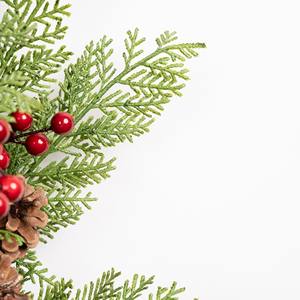 Decoración Navideña Ecológica de Ciprés Sintético Verde de 45 cm, Guirnaldas y Coronas Elegantes para Decoración Festiva del Hogar - Product Image 3