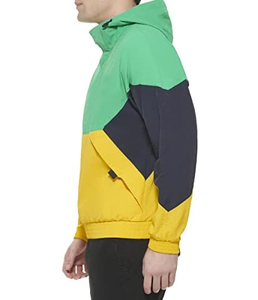 เสื้อแจ็คเก็ตกันลมผู้ชายไซส์ใหญ่สำหรับฤดูร้อน แบบลำลอง ผ้าโพลีเอสเตอร์บาง กันน้ำ มีฮู้ด ระบายอากาศ ซิป - Product Image 5