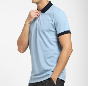 Polo 100% coton de style décontracté de qualité supérieure respirant à séchage rapide pour hommes T-shirt polo à manches courtes coupe ajustée - Product Image 3