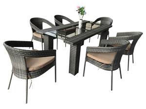 Ensemble de salle à manger moderne en polyrotin PRCF-173, mobilier d'extérieur fabriqué au Vietnam - Product Image 3