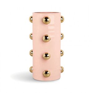 Luxury Ceramic <b>Vase</b> Set with Gold and Silver Rings <b>Decorative</b> White Pot <b>for</b> Living Room Modern Home Accent Flower Container - Product Image 5