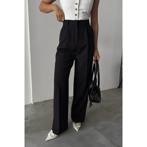 กางเกง PALAZZO สำหรับผู้หญิง กางเกงขายาวสีดำ - Product Image 5