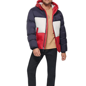 High Quality Custom Men's Winter Jacket Plus Size Waterproof <b>Bubble</b> <b>Coat</b> with Shiny <b>Bubble</b> Design Canvas Fabric - Product Image 5