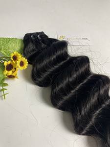 Vague d'océan couleur naturelle Double trame Double dessiné cheveux vierges cambodgiens cheveux ondulés vietnamiens non traités - Product Image 5