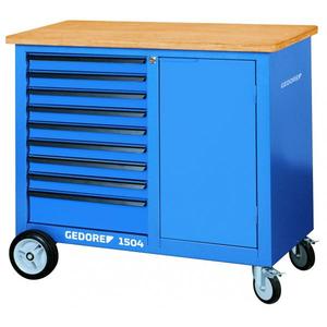 Gedore Mobile Workbench with 9 Drawers Premium Tool Cabinet for Convenient On-the-Go Organization - Product Image 1