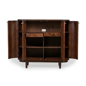 Buffet moderne Boho en bois de manguier massif Armoire en rotin en bois fabriquée à la main pour meubles de maison pour le salon traditionnel - Product Image 2