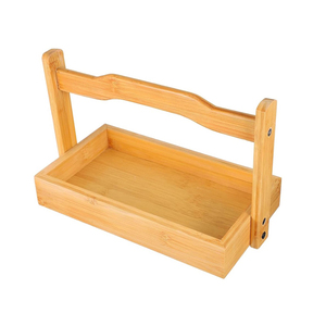 Home Decor <b>Tray</b> Wooden Design Food Drink <b>Serving</b> <b>Tray</b> Multiple <b>Gold</b> Metal Handle Plated Finishing Design Brown Wood <b>Tray</b> - Product Image 4
