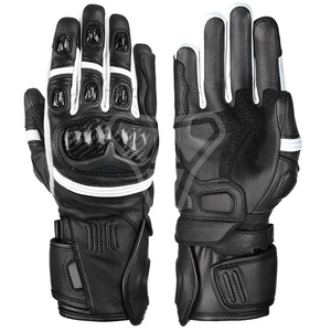 Gants de moto en cuir à long poignet, gants de sport de motocross, gants de moto à impact pour hommes - Product Image 1