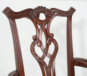 เก้าอี้รับประทานอาหารทำจากไม้มะฮอกกานีคุณภาพสูงพร้อมเบาะสำหรับเฟอร์นิเจอร์ห้องรับประทานอาหาร - Product Image 4