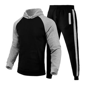 Survêtements de rue en polaire légers et confortables pour hommes, vêtements de course, vente en gros, couleur personnalisée, ensemble de survêtements à cordon - Product Image 1