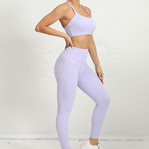 Vêtements de sport en gros pour femmes : Ensemble 3 pièces de yoga, leggings d'entraînement, soutien-gorge de sport et haut de fitness - Product Image 4