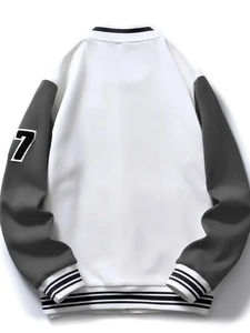 Custom Varsity Jacket Leather Sleeves Chenille Embroidery <b>Patch</b> Logo Baseball Jacket Contrast Varsity Jacket - Product Image 5