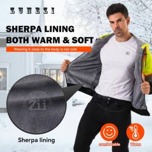 Veste de travail imperméable en polyester de classe 2 de haute qualité pour hommes Sweat-shirt à capuche avec fermeture éclair Logo personnalisé Sécurité réfléchissante à haute visibilité - Product Image 4