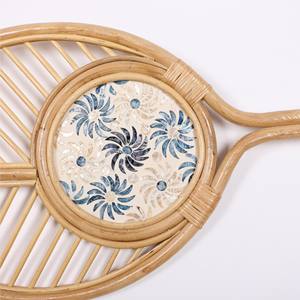 Feuille Design Rotin Décoration Murale avec Nacre Vintage Tenture Art Décoration de La Maison En Gros Fabriqué au Vietnam - Product Image 4