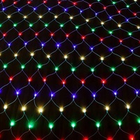 Vente chaude 1.5X1.5M 2X2M 3X2M LED Net Noël Vacances Éclairage Guirlande Rideau Fée Chaîne De Mariage Fête De Pêche Net Lumières
