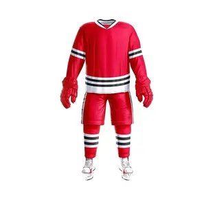 Uniforme de Hockey sobre hielo con sublimación, uniforme personalizado con número y nombre de equipo, varios diseños, hecho por Qito internacional - Product Image 4