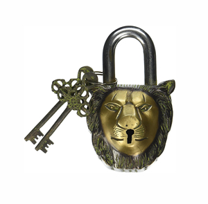 Cerraduras artesanales ornamentales con acabado antiguo de latón macizo, nuevos candados de seguridad con llaves, estilo de seguridad artesanal - Product Image 1