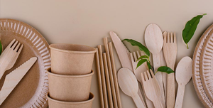 Ensemble de couverts en bois biodégradable, cuillère, fourchette, couteau, couverts écologiques pour la restauration et les plats à emporter - Product Image 5