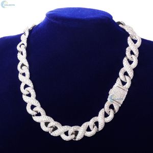 Chaîne Hip Hop en diamant cultivé en laboratoire incolore chaîne glacée plaquée or massif chaîne à maillons infini Unique pour hommes - Product Image 2