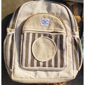 Diseñador de diseño personalizado de cáñamo bolsa de mano hecha a mano de cáñamo 100% bolsa de cáñamo puro para viajes y uso casual de exportador indio - Product Image 6