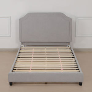 Wooden Frame Kids <b>Bed</b> with Velvet Fabric,Upholstered Children <b>Bed</b> ,Solid Wood Toddler <b>Bed</b> Frame for Children for Bedroom /Hotel - Product Image 4