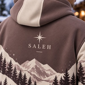 Christmas Inspired Custom Embroidered & Printed 100% Cotton Fleece Unisex Hoodies Winter Pullover Sweatshirt Wholesale OEM - Product Image 4