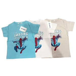 Camisetas de verano para niños de alta calidad 100% algodón Venta a granel Simple Impreso de gran tamaño Liso con estampado Stock barato - Product Image 1