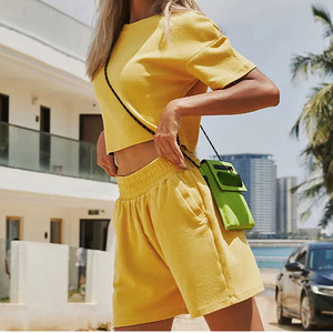 À la mode été femmes vêtements dames Jogging ensemble imprimé costume décontracté sport t-shirt deux pièces femmes Shorts ensembles personnalisés - Product Image 5