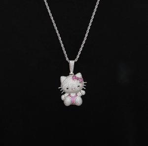 Gold Plated Hip Hop Initial Puff <b>Pendant</b> Diamond Moissanite Stone Balloon Letter <b>Name</b> <b>Necklace</b> Valentine's Day Gift for Her - Product Image 2