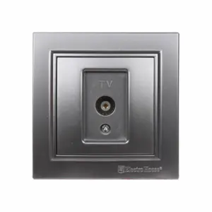 TV Socket 16A TV Socket Outlet 220V TV Electrical Wall Power Socket High Quality Silver Stone