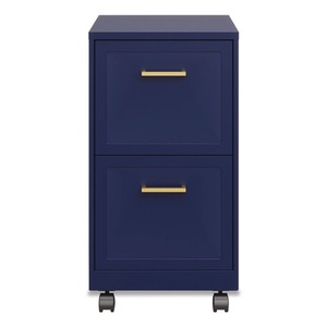Alera 26415 Armoire de classement verticale mobile à deux tiroirs, bleu marine, 14,25 x 18 x 26,7, en métal, avec 2 tiroirs pour dossiers de format lettre, mobiles - Product Image 2