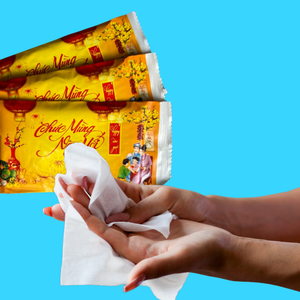 Toallitas húmedas de tamaño personalizado de un solo uso para uso en restaurantes, envueltas individualmente, fáciles de llevar para la limpieza de superficies de cocina, Vietnam - Product Image 1